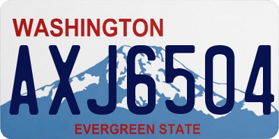 WA license plate AXJ6504