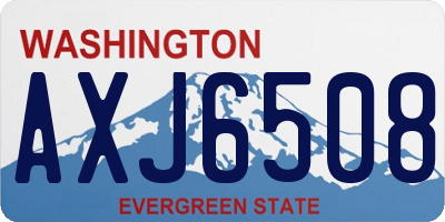 WA license plate AXJ6508
