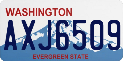 WA license plate AXJ6509