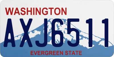 WA license plate AXJ6511