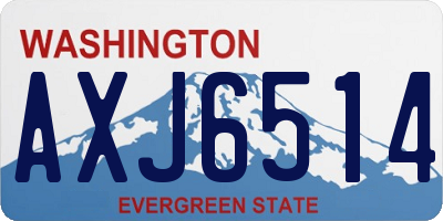 WA license plate AXJ6514