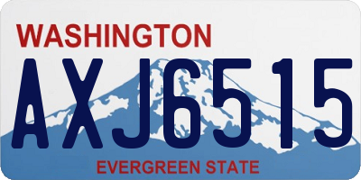 WA license plate AXJ6515