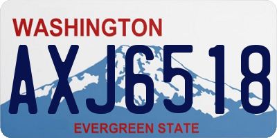 WA license plate AXJ6518