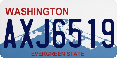 WA license plate AXJ6519