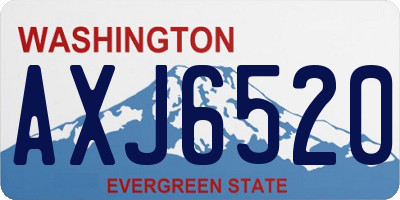 WA license plate AXJ6520