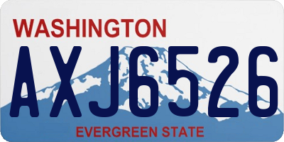 WA license plate AXJ6526
