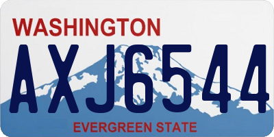WA license plate AXJ6544