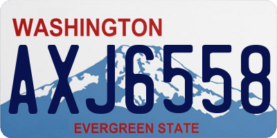 WA license plate AXJ6558