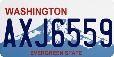 WA license plate AXJ6559