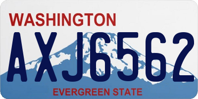 WA license plate AXJ6562