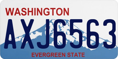 WA license plate AXJ6563