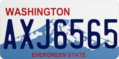 WA license plate AXJ6565