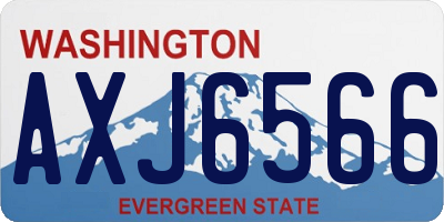 WA license plate AXJ6566