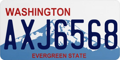 WA license plate AXJ6568