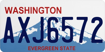 WA license plate AXJ6572