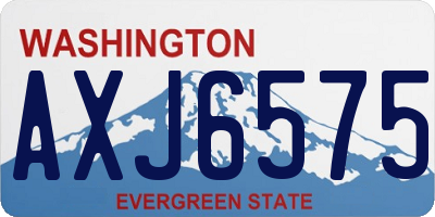 WA license plate AXJ6575