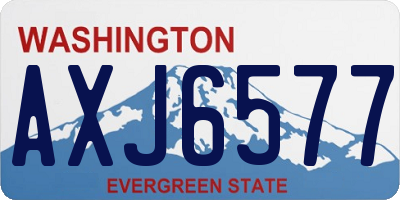 WA license plate AXJ6577