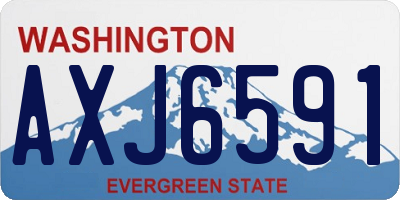 WA license plate AXJ6591