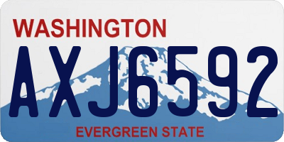 WA license plate AXJ6592