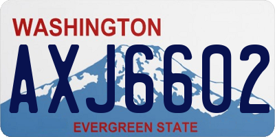 WA license plate AXJ6602