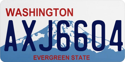 WA license plate AXJ6604