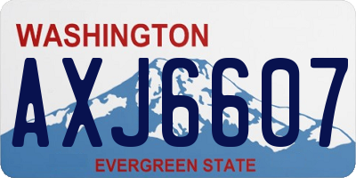 WA license plate AXJ6607