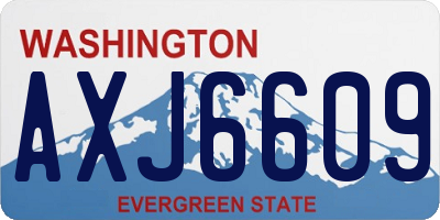 WA license plate AXJ6609