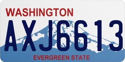 WA license plate AXJ6613