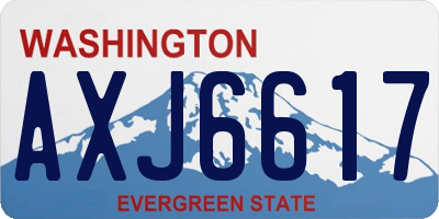 WA license plate AXJ6617