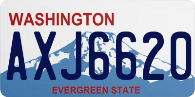 WA license plate AXJ6620