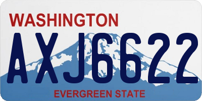 WA license plate AXJ6622