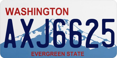 WA license plate AXJ6625