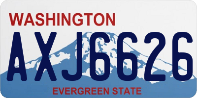 WA license plate AXJ6626