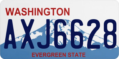 WA license plate AXJ6628