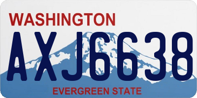 WA license plate AXJ6638