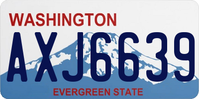 WA license plate AXJ6639