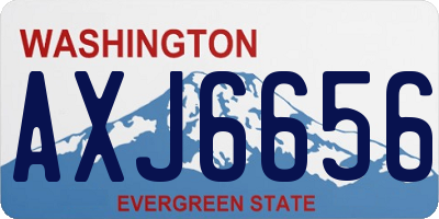 WA license plate AXJ6656
