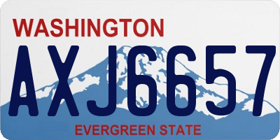 WA license plate AXJ6657