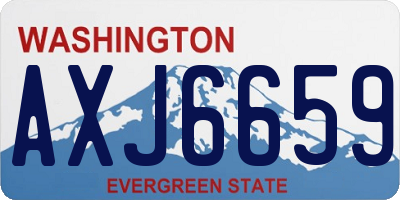 WA license plate AXJ6659