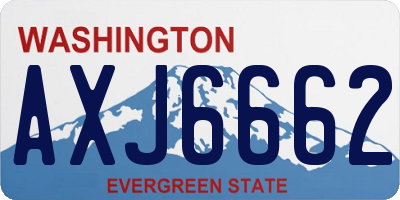 WA license plate AXJ6662