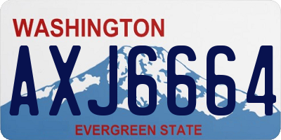 WA license plate AXJ6664