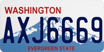 WA license plate AXJ6669