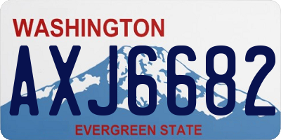 WA license plate AXJ6682