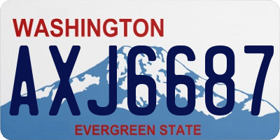WA license plate AXJ6687