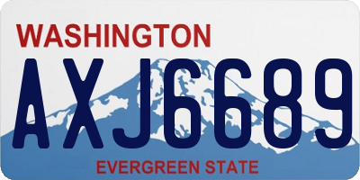 WA license plate AXJ6689