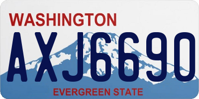 WA license plate AXJ6690