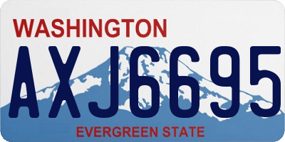 WA license plate AXJ6695