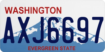 WA license plate AXJ6697