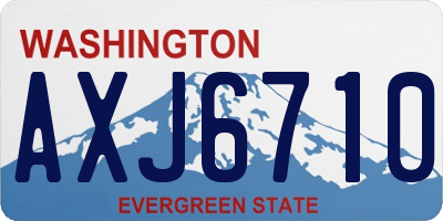 WA license plate AXJ6710