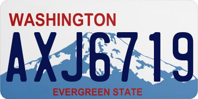 WA license plate AXJ6719